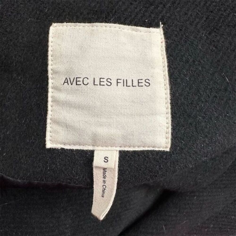 Avec Les‎ Filles Women's Double Breasted Coat Black Shawl Collar Size S - Picture 6 of 7